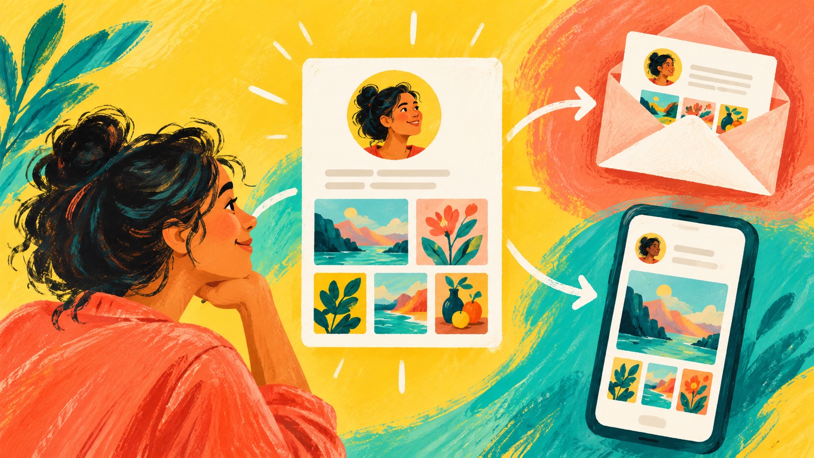 One artist profile shared through email and social channels to a presenter.